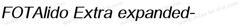 FOTAlido Extra expanded字体转换
